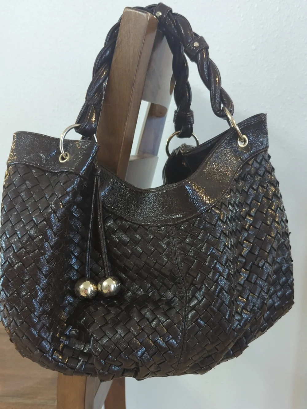 Loeffler Randall For Target Hobo Woven Leather Shoulder Bag - Dark Brown